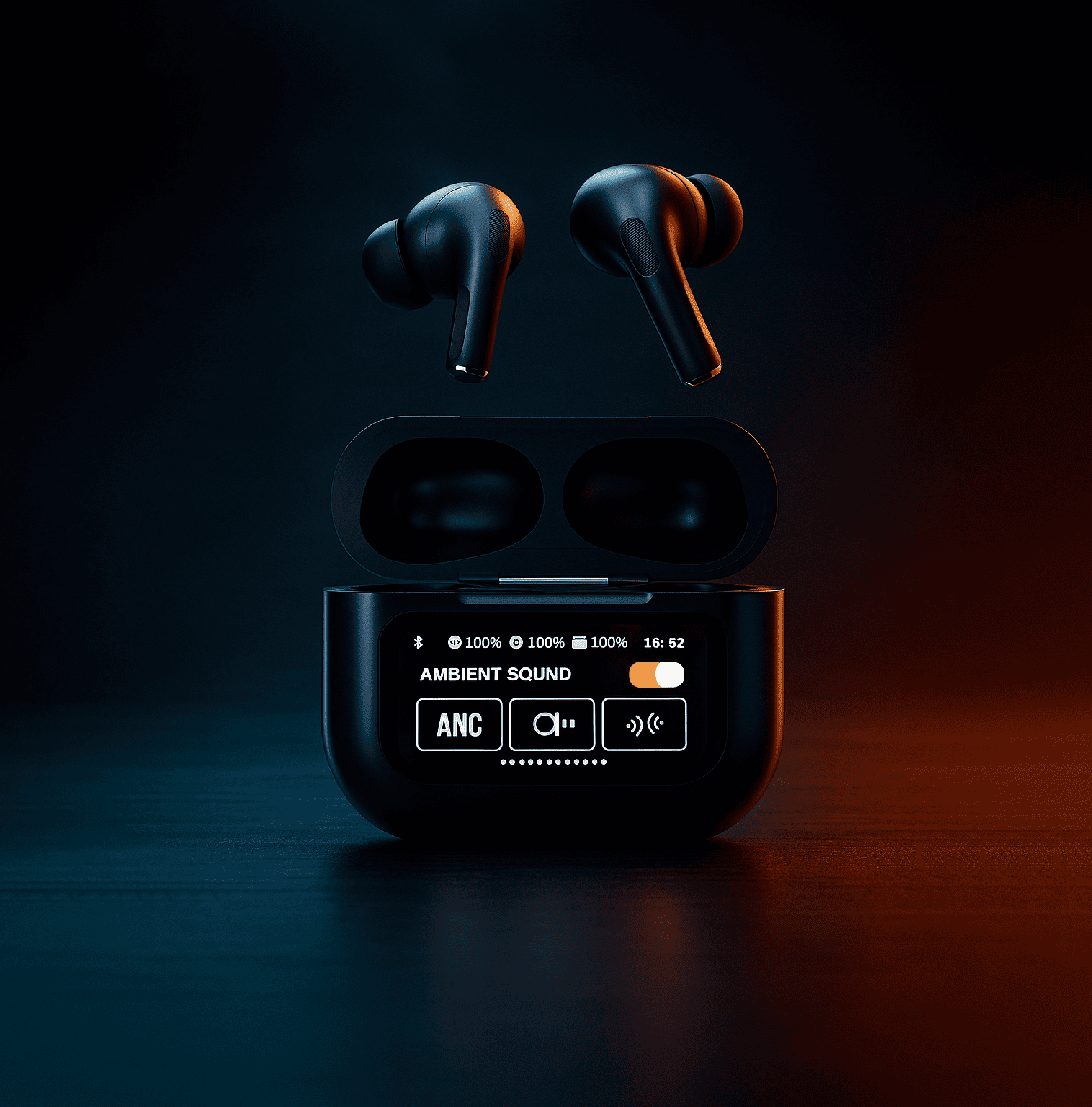 A9 Pro Wireless Earbuds with ANC & Smart Touch Display | High Quality Sound